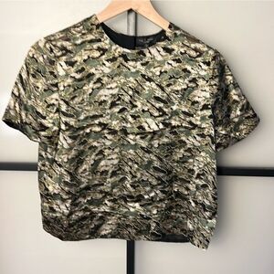Rag & Bone Viscose & Silk Camouflage Top XS
